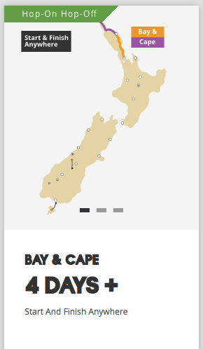 Voordeel reizen Kiwi Experience: Extra route Bay & Cape