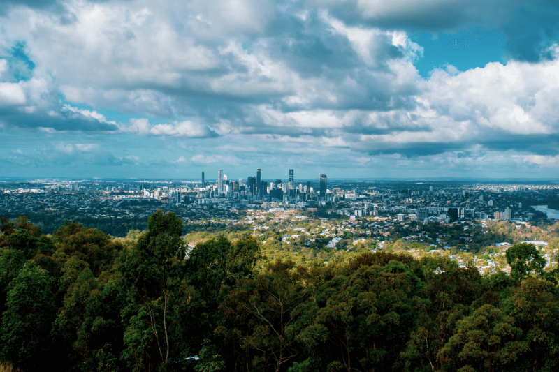 Uitzicht vanaf Mount Coot-Tha Brisbane skyline