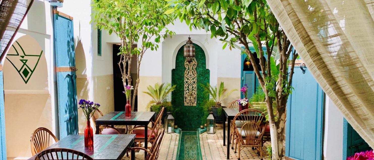 Binnentuin riad 11 Zitoune Marrakech