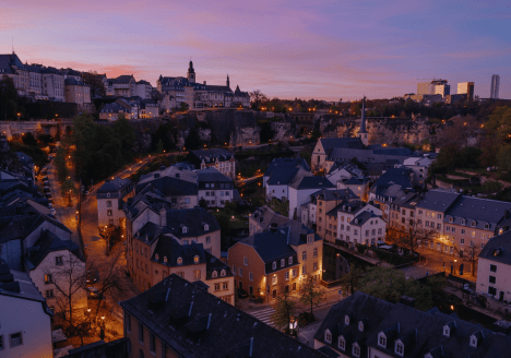 Uitzicht over Grund Luxemburg Stad