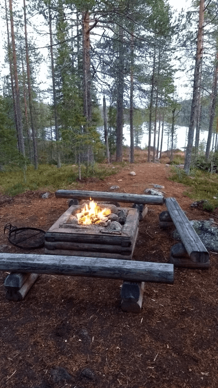 kampvuur wildkamperen in zweden