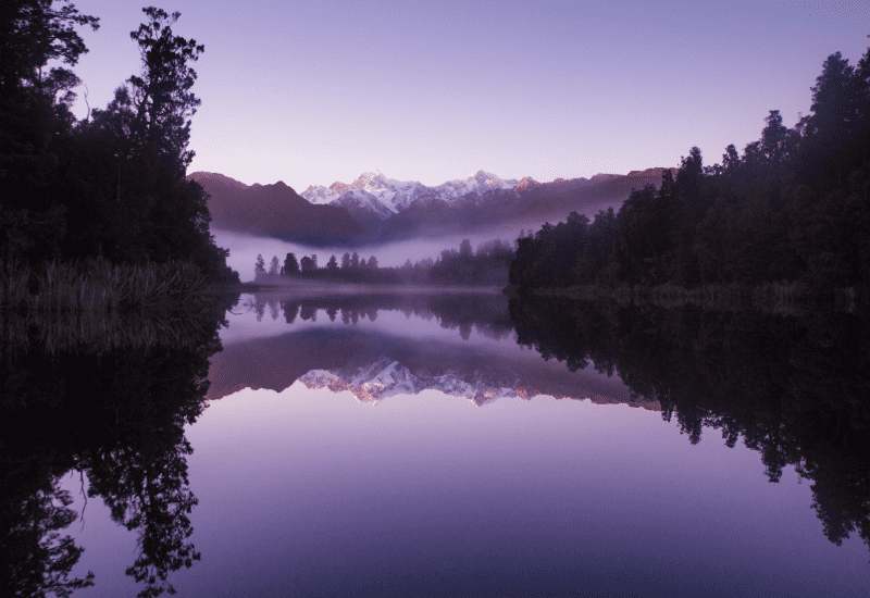 Hikes in Nieuw-Zeeland - Lake Matheson