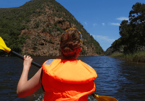 Kajakken keurbooms rivier garden route