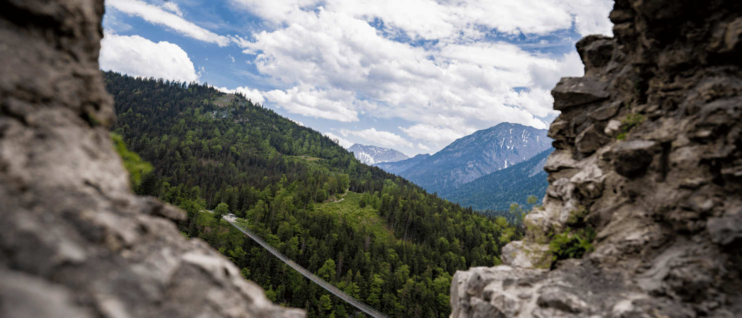 Hangbrug in Reutte