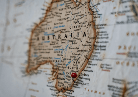 Kaart van Australië