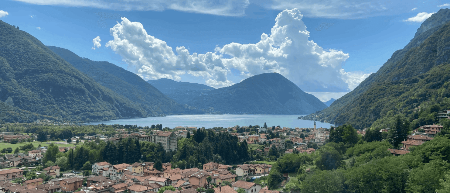 Uitzicht op Porlezza