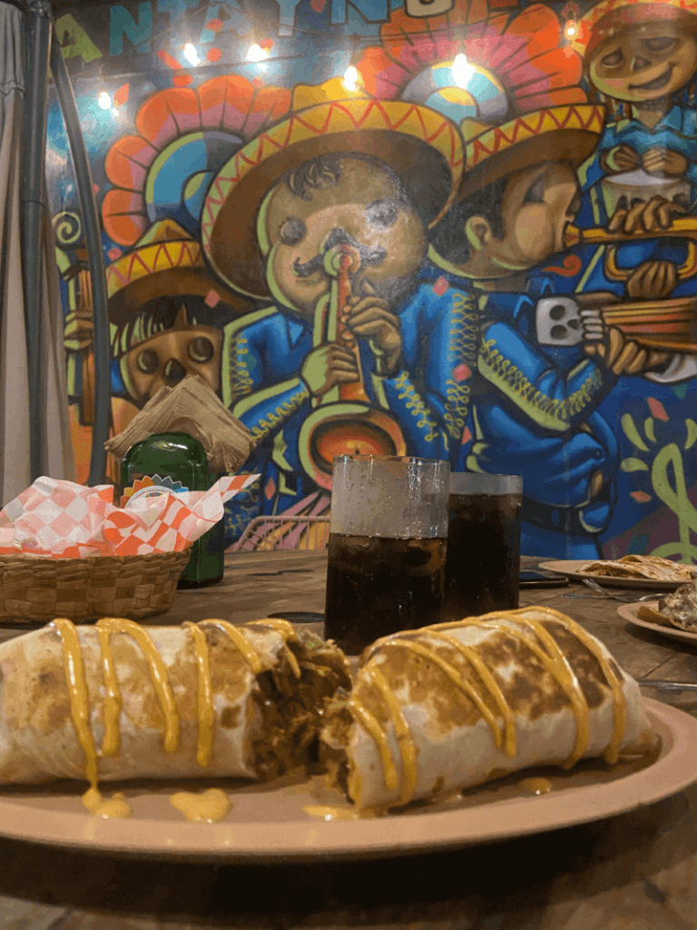 Burrito eten op Isla Holbox